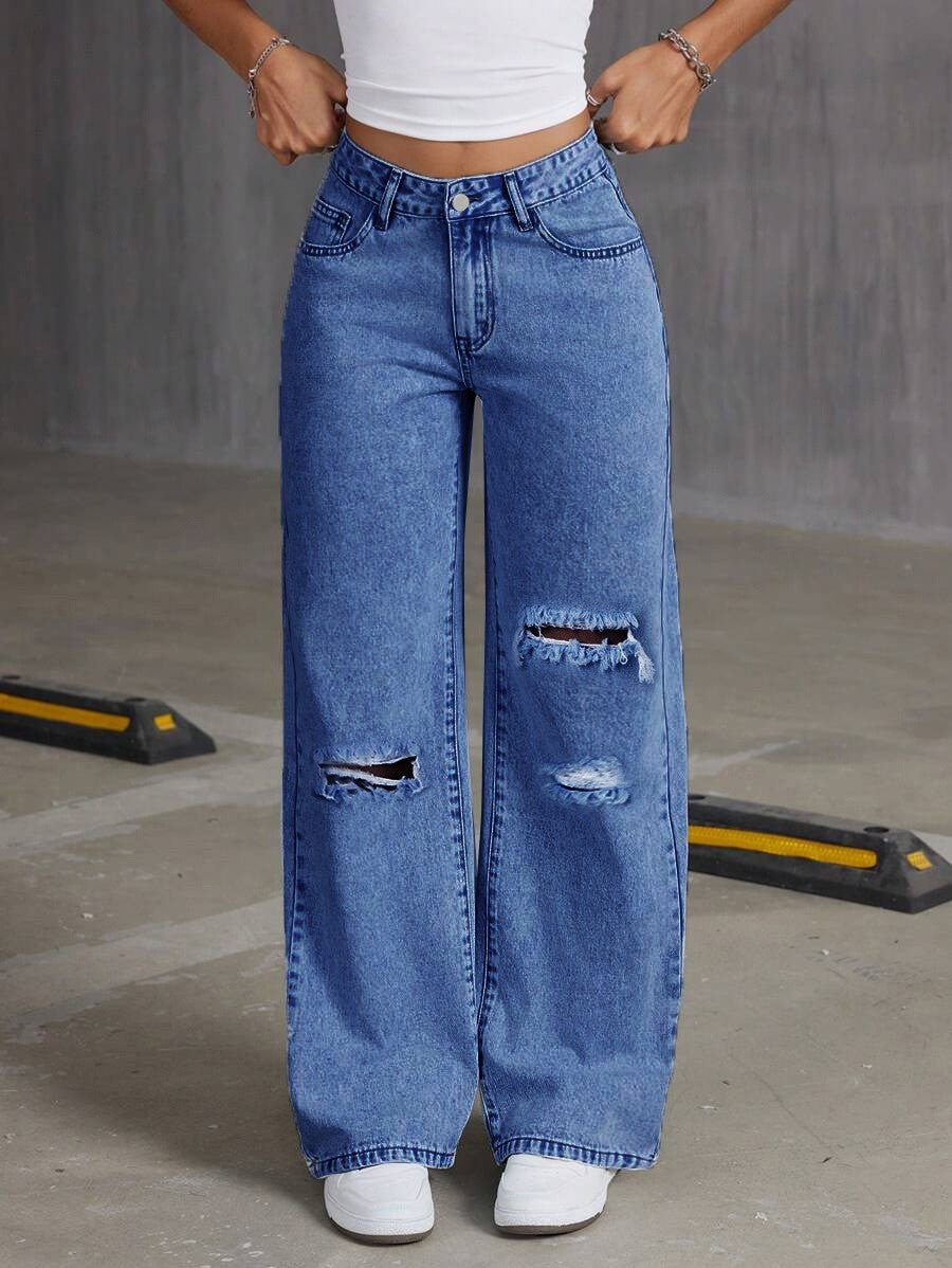 High Waist Wide Leg Jeans