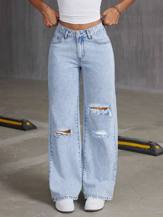 High Waist Wide Leg Jeans
