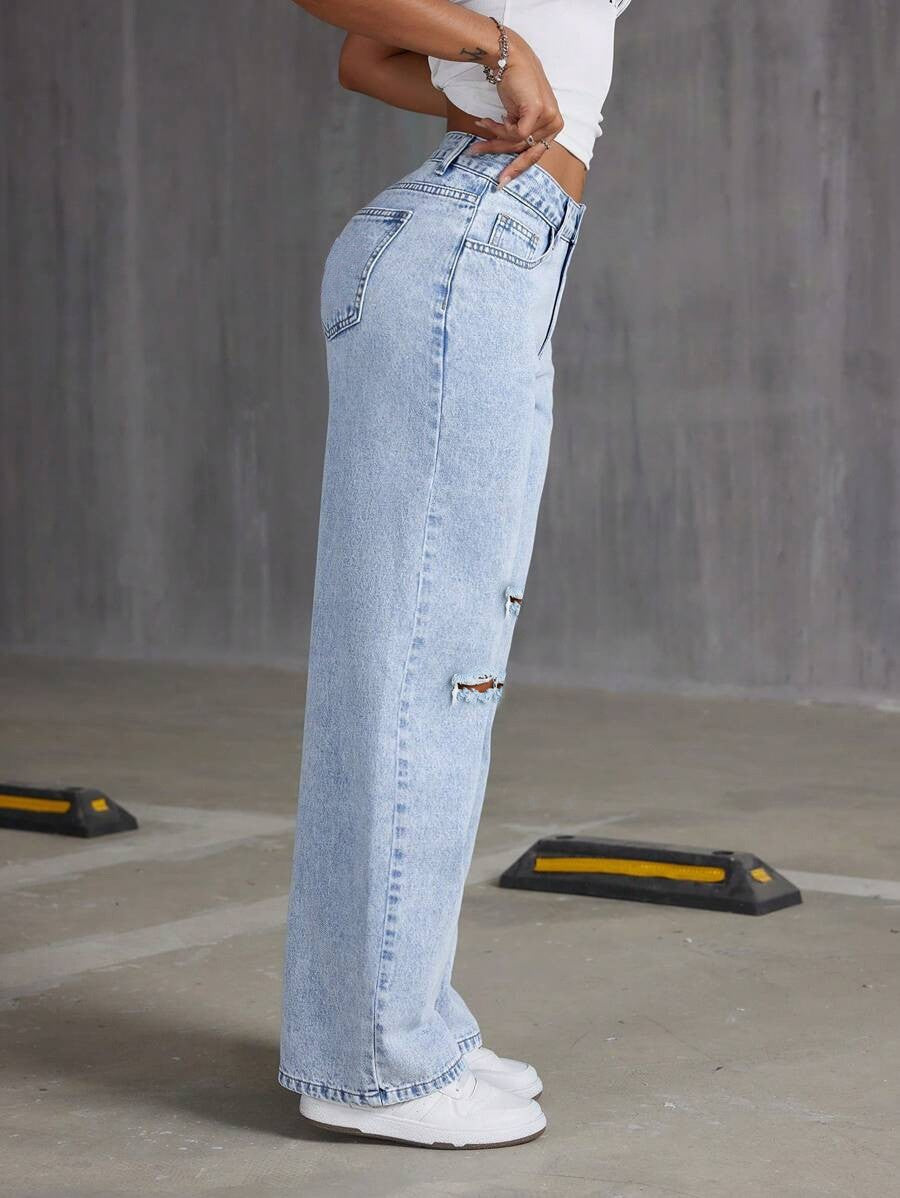 High Waist Wide Leg Jeans