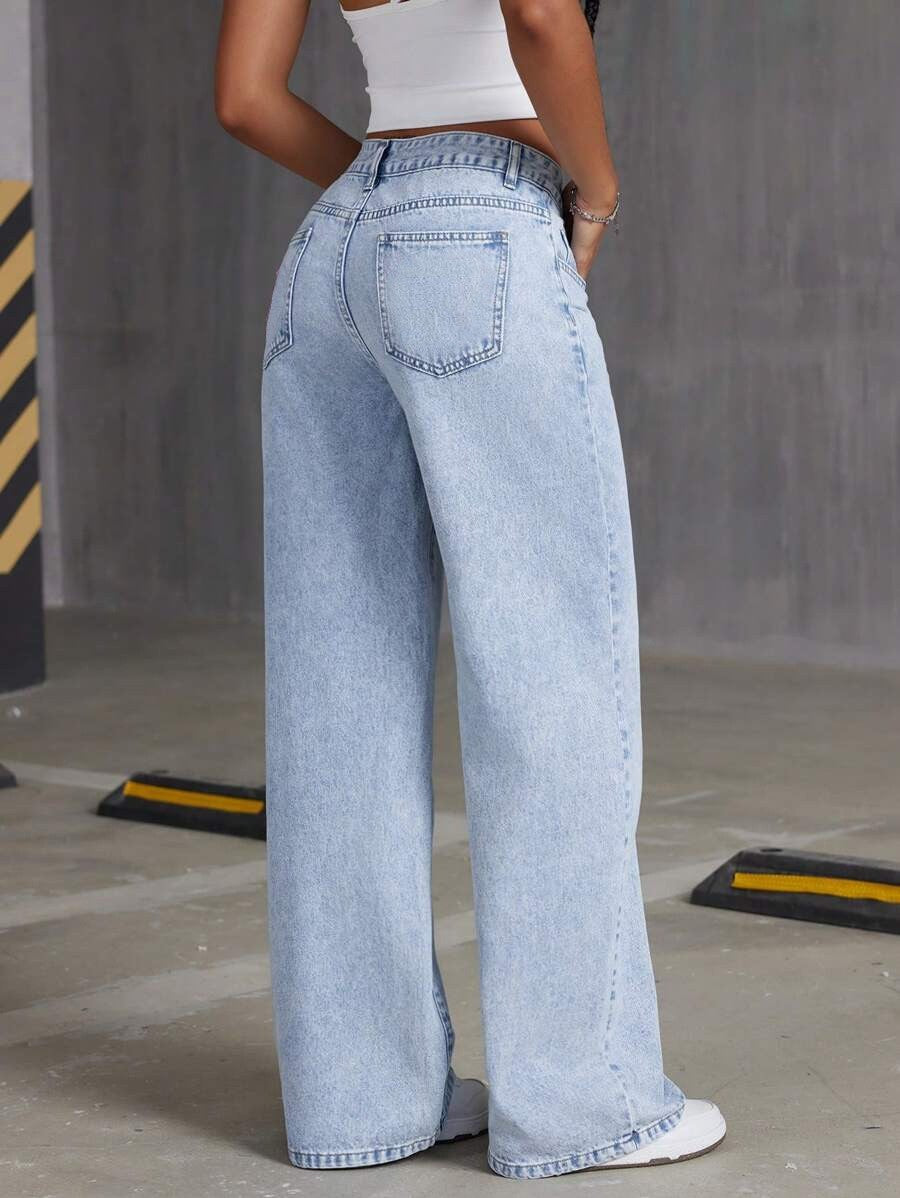 High Waist Wide Leg Jeans