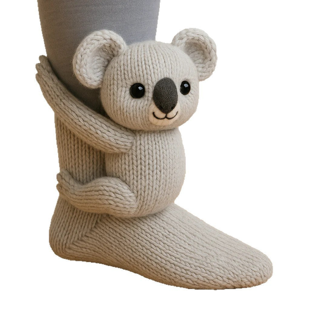 Knitted Socks cute animals